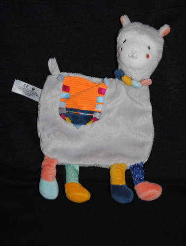Doudou plat lama gris - 🍀doudou,