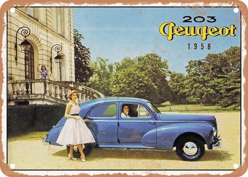 Metal sign 1958 peugeot - sign,