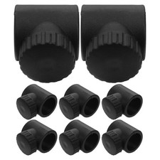  8 Pcs Tringle À Vêtements De Rechange Extrémités Noires Angle Droit