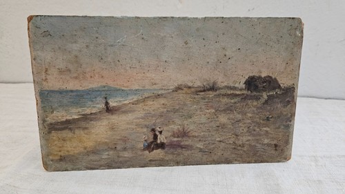 Peinture sur panneau bois - ,