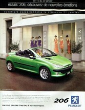 publicité Advertising 0221 2001  la Peugeot 206 cabriolet cc les essais