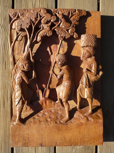 Panneau sculpté bois - panneau,