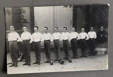 PHOTO CARD Germany soldiers in sportswear with dumbbells 1910