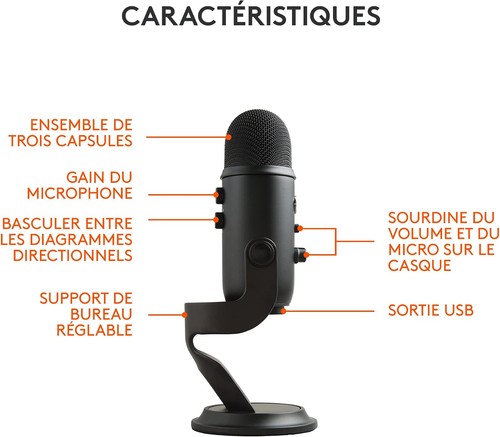 Blue yeti microphone usb - yeti,