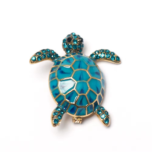 Broche tortue emaillée - broche,