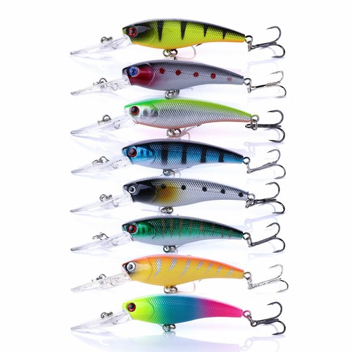 Hengjia 8pcs 9cm leurre - 8pcs, 9cm/8.3g