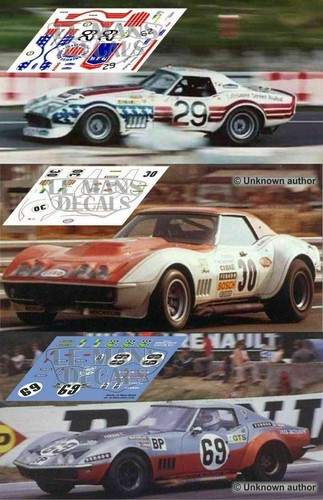 Décals corvette mans - décals, c3
