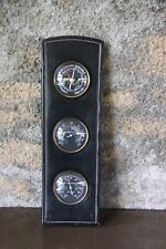 BAROMETER THERMOMETER HYDROMETER PEPRO BLACK LEATHER
