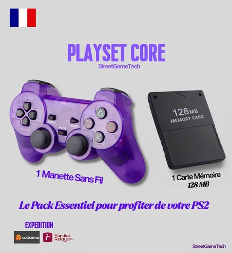 Manette ps2 sans fil - manette, carte