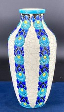 Vase Art déco Charles Catteau Boch Frère Keramis craquelé belgique 1920s