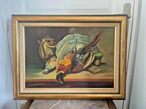 Ancien peinture huile toile - ancien,