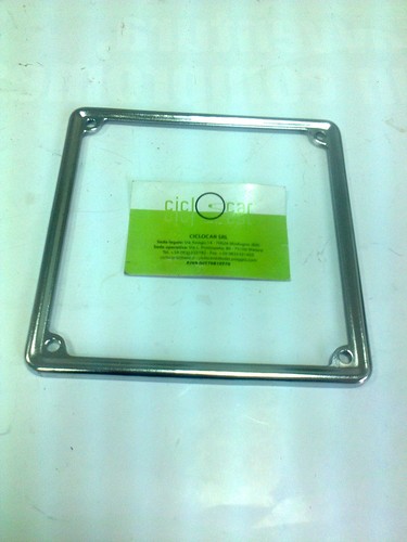 Old style chrome frame plate - old,