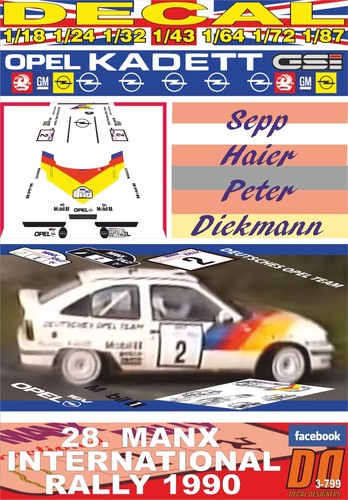 Decal opel kadett - kadett, 16v
