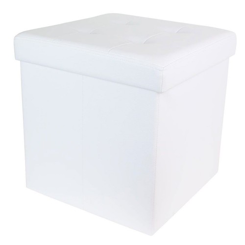Pouf coffre pliable capitonné - pliable,