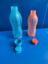 TUPPERWARE LOT DE  2 GOURDE ECO SPORT 1 l + 1 DE 0,750 l  LOISIRS BLEU ROSE TBE