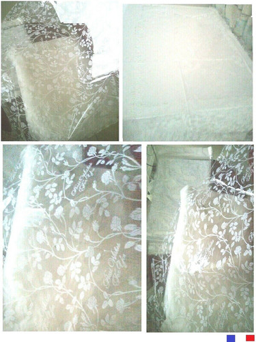 Nappe table fleur blanche - de,