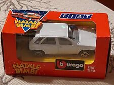 Fiat Tipo Burago Promo Christmas Kids 1/43 Christmas '87 White Ruined Paint 