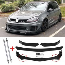 Pour  Golf MK4 MK5 MK6 MK7 ABS Spoiler Lèvre Lame Noir Jupe Pare-Choc Avant