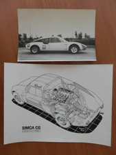 SIMCA CG "Proto MC" - 1970 - Set of 2 original factory photos