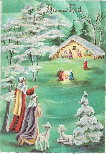 Noel crèche sapins - crèche,