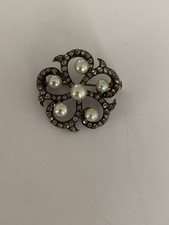 2210 - Broche Ancienne Or Gris