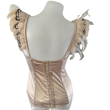 LA PERLA Black Label FEATHERS Angel WINGS Pink Bustier Corset Top Costume 2 34