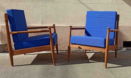 Paire fauteuils scandinaves - paire,