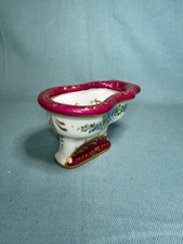 Antique French Porcelain Red Doll Bidet Marked Hand Painted 1920’s