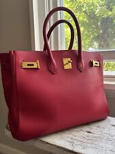 AUTHENTIC Hermes Birkin 35 Rouge Vif Red Veau Gulliver