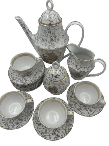 Limoges fragonard coffee set - limoges,