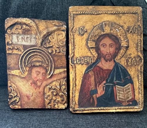 Pair byzantine icons on - pair,