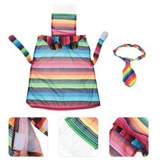  Vêtements pour chiens colorés pour la fête mexicaine Adjustable Pet Dog Poncho