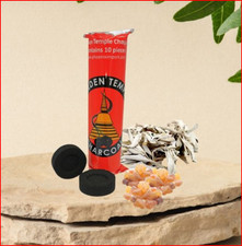 Lot De 10 Rouleaux de 10  pastilles de Charbon pour encens - 33mm