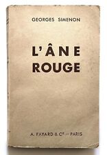 SIMENON Georges. L’âne rouge. 1933 Année de l'originale