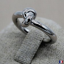 Bague Nœud Argent 925 Rhodié – Anneau Élégant et Minimaliste – Cadeau Femme