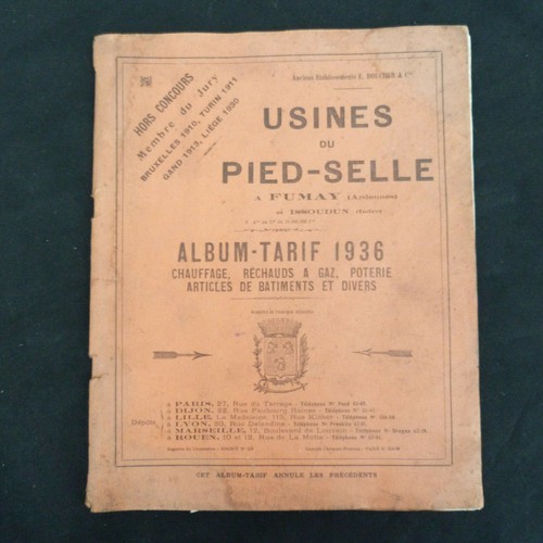 Album tarif 1936 - 1936, usines