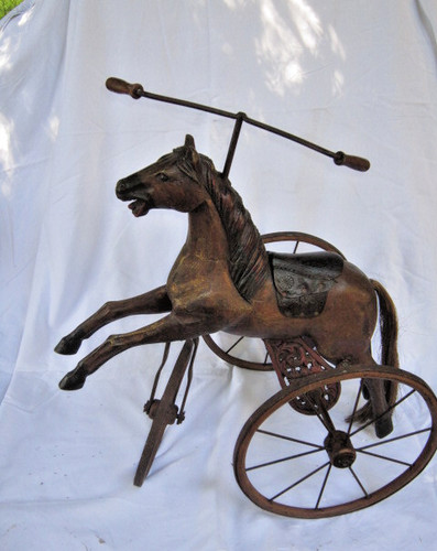 Tricycle cheval jouet ancien - tricycle,