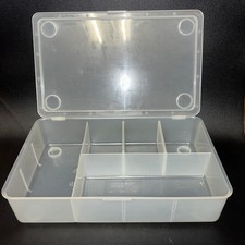 IKEA Glis Clear Box w/ Attached Lit Tackle Box Snackle Storage For Beads Crafts