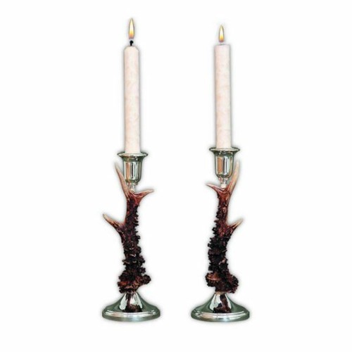 Couple bougeoirs avec vrai