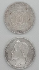 Pièce de 5 Francs en Argent daté de 1868 BB