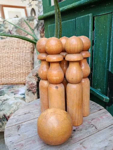 Jeu quilles ancien bois - jeu, en