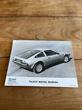 old photo car N550 talbot matra murena October 1980