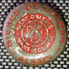 Antique Capsule COLMAR ALSACE BEERS Interior Cork Lined Bottle Cap 
