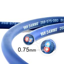 Câble Haut-Parleurs Van Damme 2x0.75mm Blue Series Twin Axial non terminé 1-100m