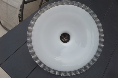 Lustre plafonnier opaline - plafonnier, en