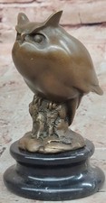 Statue De Hibou Sage En Bronze
