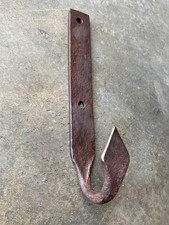 Ancien crochet sur platine,en fer forgé  pour porte volet grille,ferrure penture