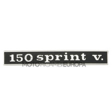 Plaque Arrière Vespa 150 Sprint V. Fond Noir Vespa Sprint Veloce