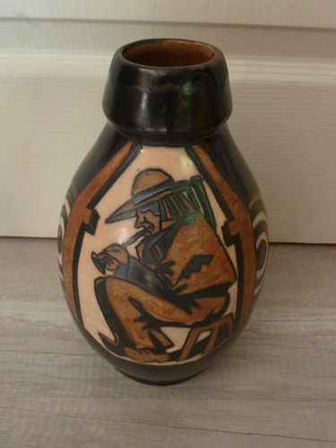 Rare vase quimper art deco - rare,