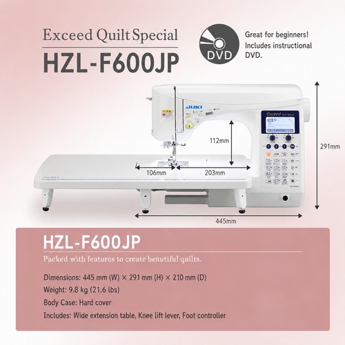 Juki hzl f600jp exceed quilt - hzl-f600jp,